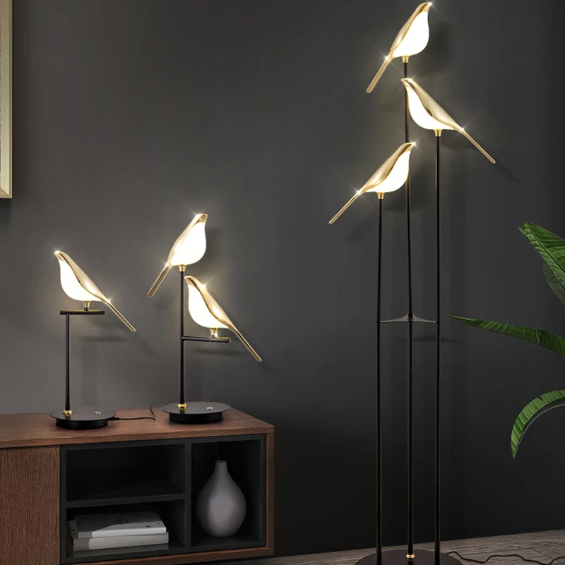 Floor Lamp Arched - Magpie Bird Table Light Standing Desk