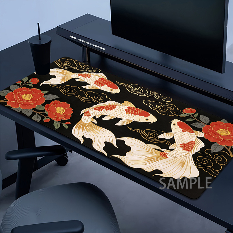 Office Furniture Brand - Japanese Koi Design Mouse Pad XXL