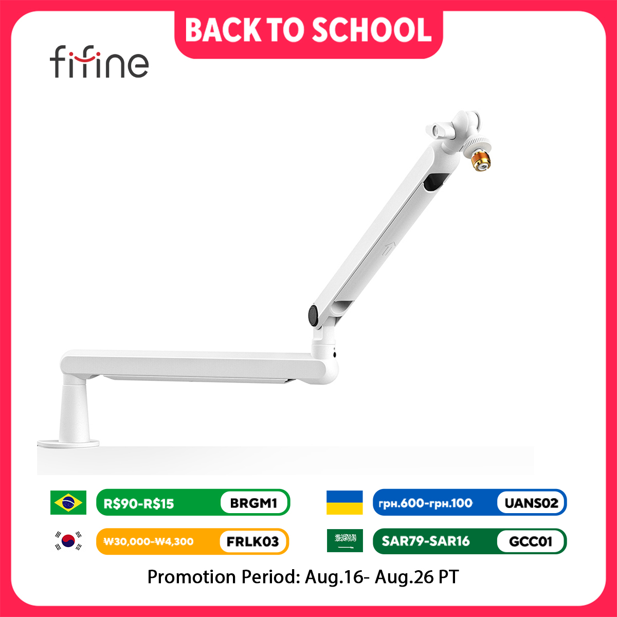 FIFINE Microphone Boom Arm, Ad - Gaming Desk With Hutch ulasan dan harga