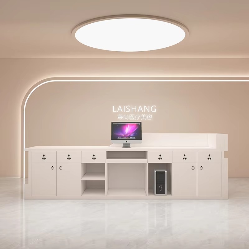 Large Hotels Counter Reception - Office Furniture Logo ulasan dan harga