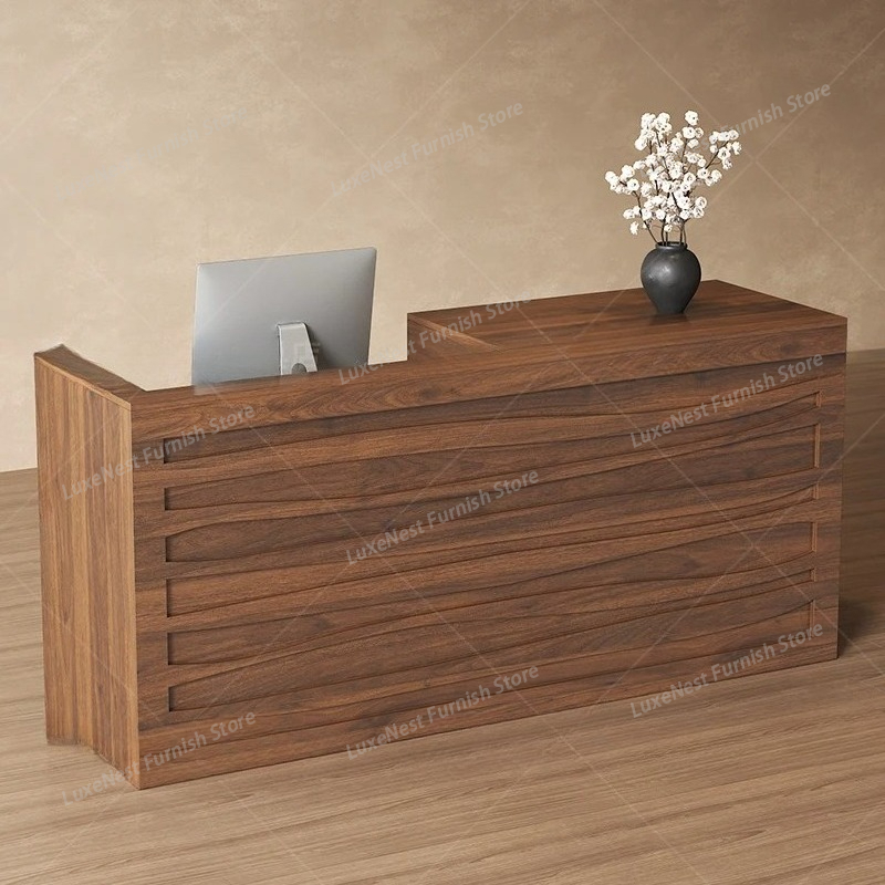 Office Beauty Reception Desk L - Office Furniture Logo ulasan dan harga