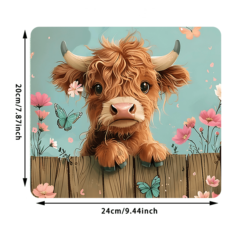 Brand Cute Highland Cow Mouse  - Office Furniture Brand ulasan dan harga