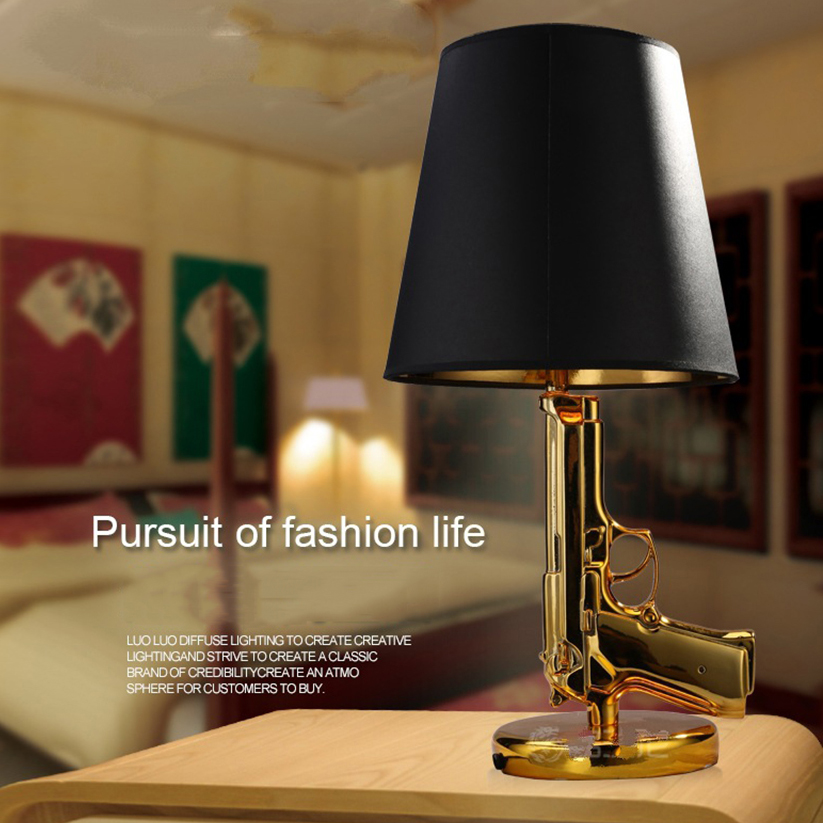 Gold Plated Pistol Table Desk  - Floor Lamp Arched ulasan dan harga