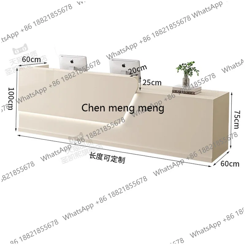 C85 Salon Modern Reception Des - Office Furniture Logo ulasan dan harga