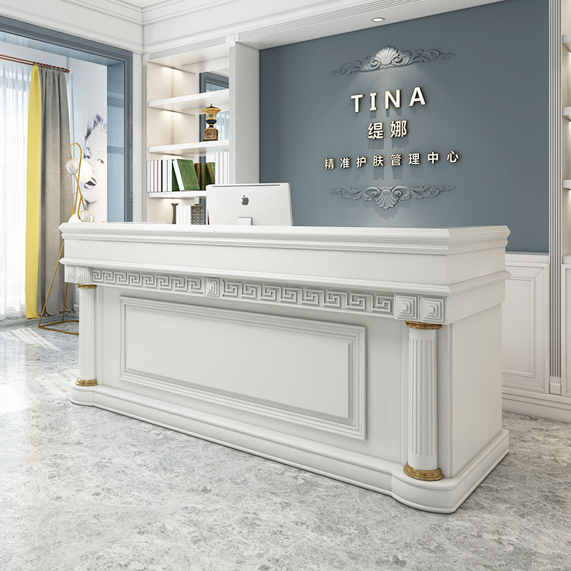 Large Beauty Clinic Reception  - Office Furniture Logo ulasan dan harga