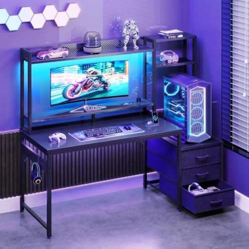 48 Inch Gaming Desk with Hutch - Gaming Desk With Hutch ulasan dan harga