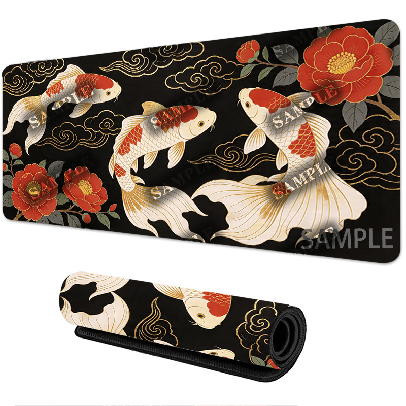 Japanese Koi Design Mouse Pad  - Office Furniture Brand ulasan dan harga