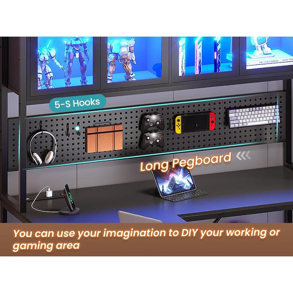L Shaped Gaming Desk with Draw - Gaming Desk With Hutch ulasan dan harga